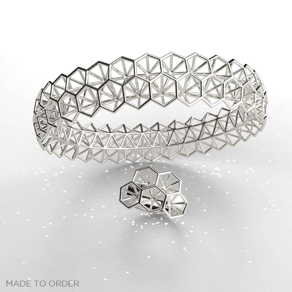 2 0 0 1 _ 925 Silver Set 04 (Ring + Bangle)